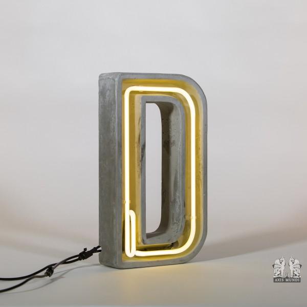 Neonbuchstabe D