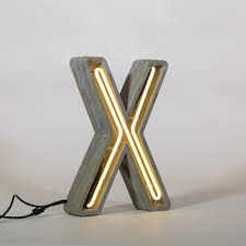 Neonbuchstabe X