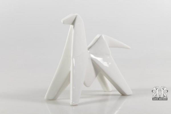 Keramikfigur "Origami-Pferd" S