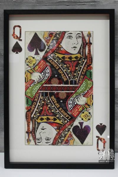 Wandbild „Skat Karte DAME“