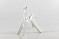Keramikfigur "Origami-Pferd" S