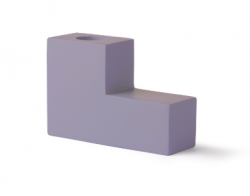 Kerzenständer 'Concrete Stairs', lila