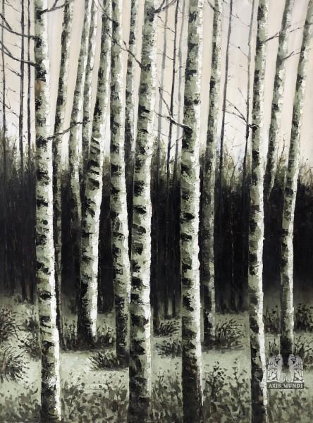 Wandbild Birken