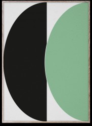 Half Circles III Green Blue