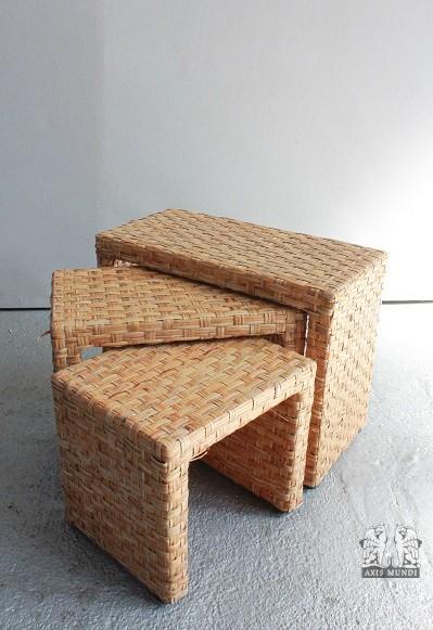 Beistelltisch Set Rattan