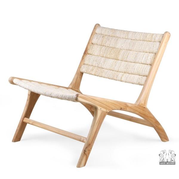 ABACA - TEAK LOUNGE CHAIR