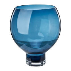 Fischglas Vase, blau