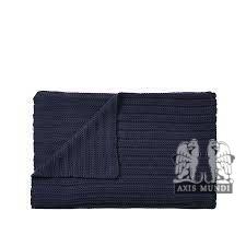 Ample Throw Decke, midnight blue