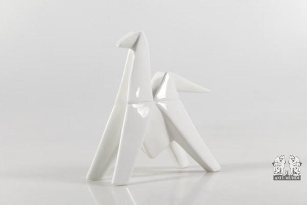 Keramikfigur "Origami-Pferd" S