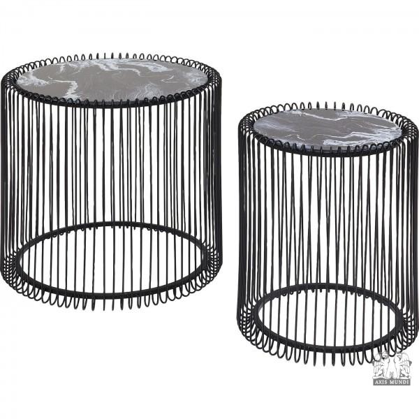 Beistelltisch Set 'Wire', Marble