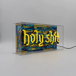 Neonschrift "Holy Shit"