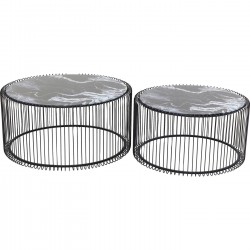 Couchtisch Set 'Wire', Marble