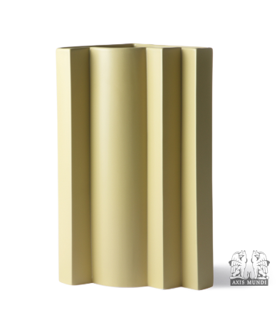 Keramik Vase 'Roman Cornice', gelb