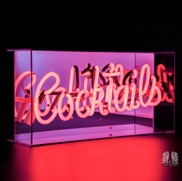'Cocktails', Neonschrift