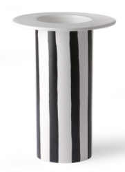 Keramik Vase, schwarz-weiß