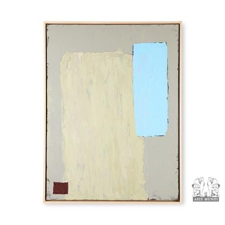 Abstraktes Bild Pistachio/Blue
